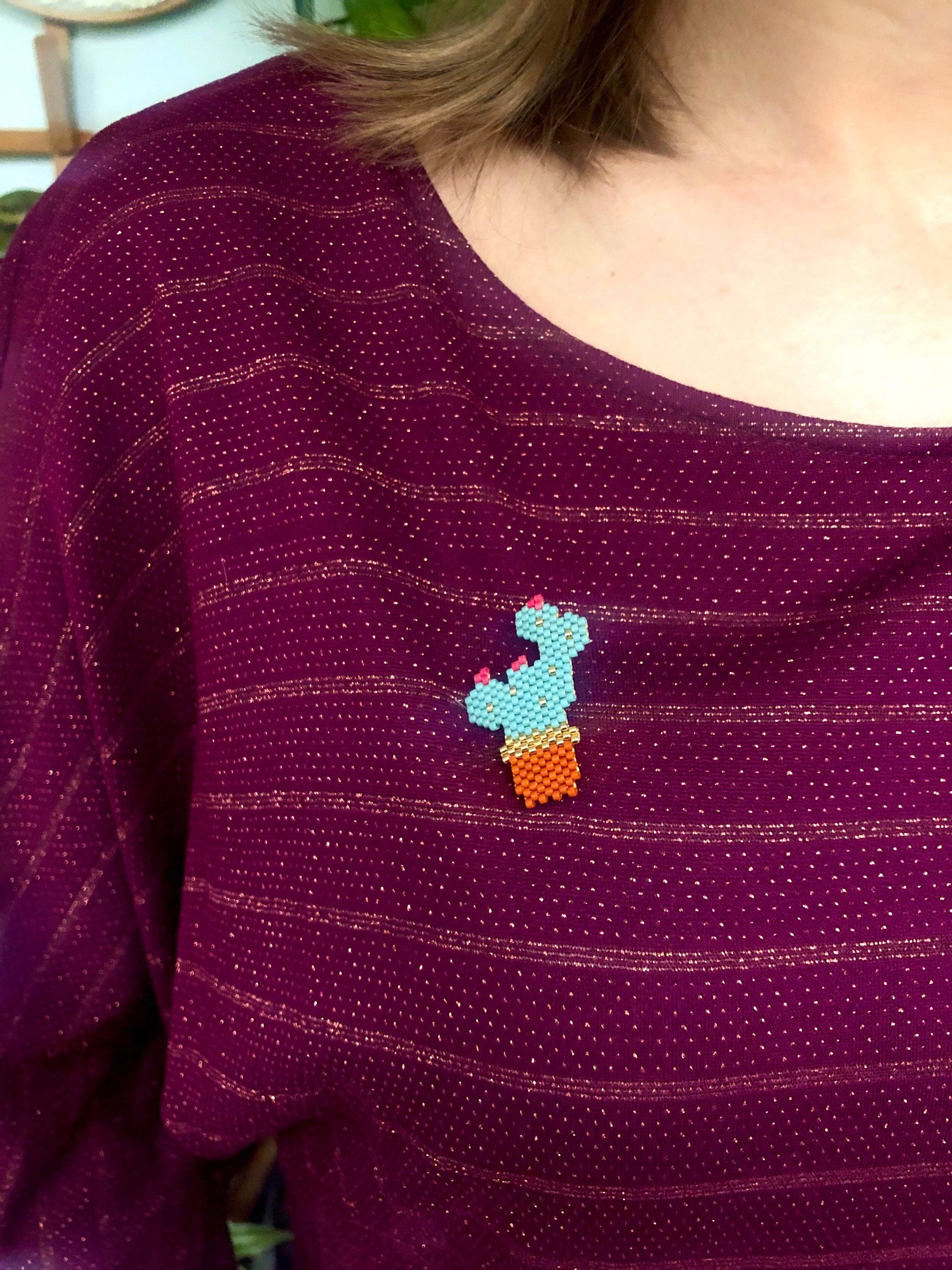 Broche Cactus Figuier de Barbarie