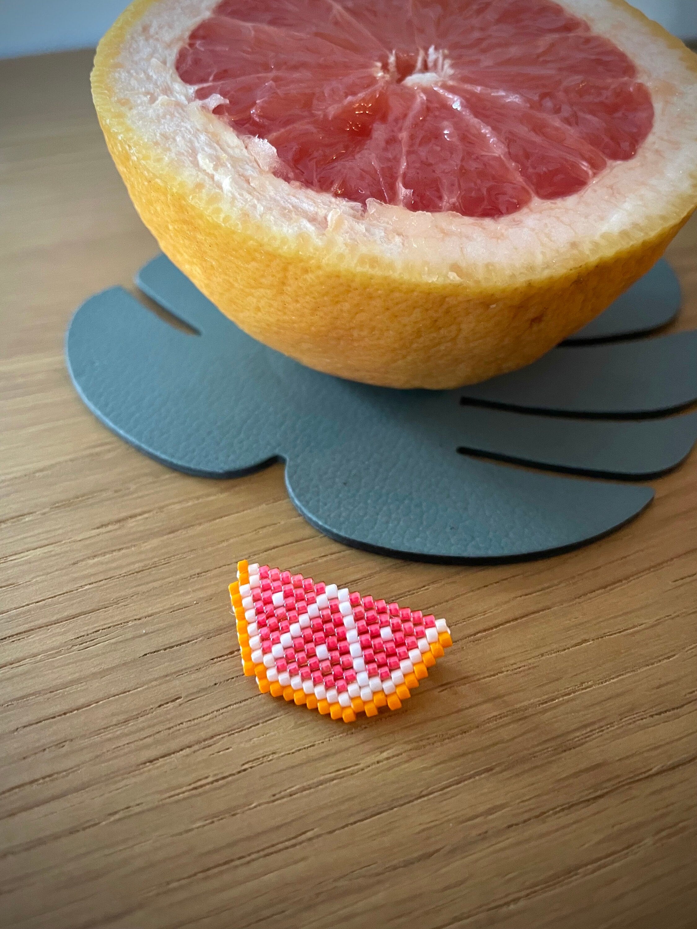 Broche pamplemousse