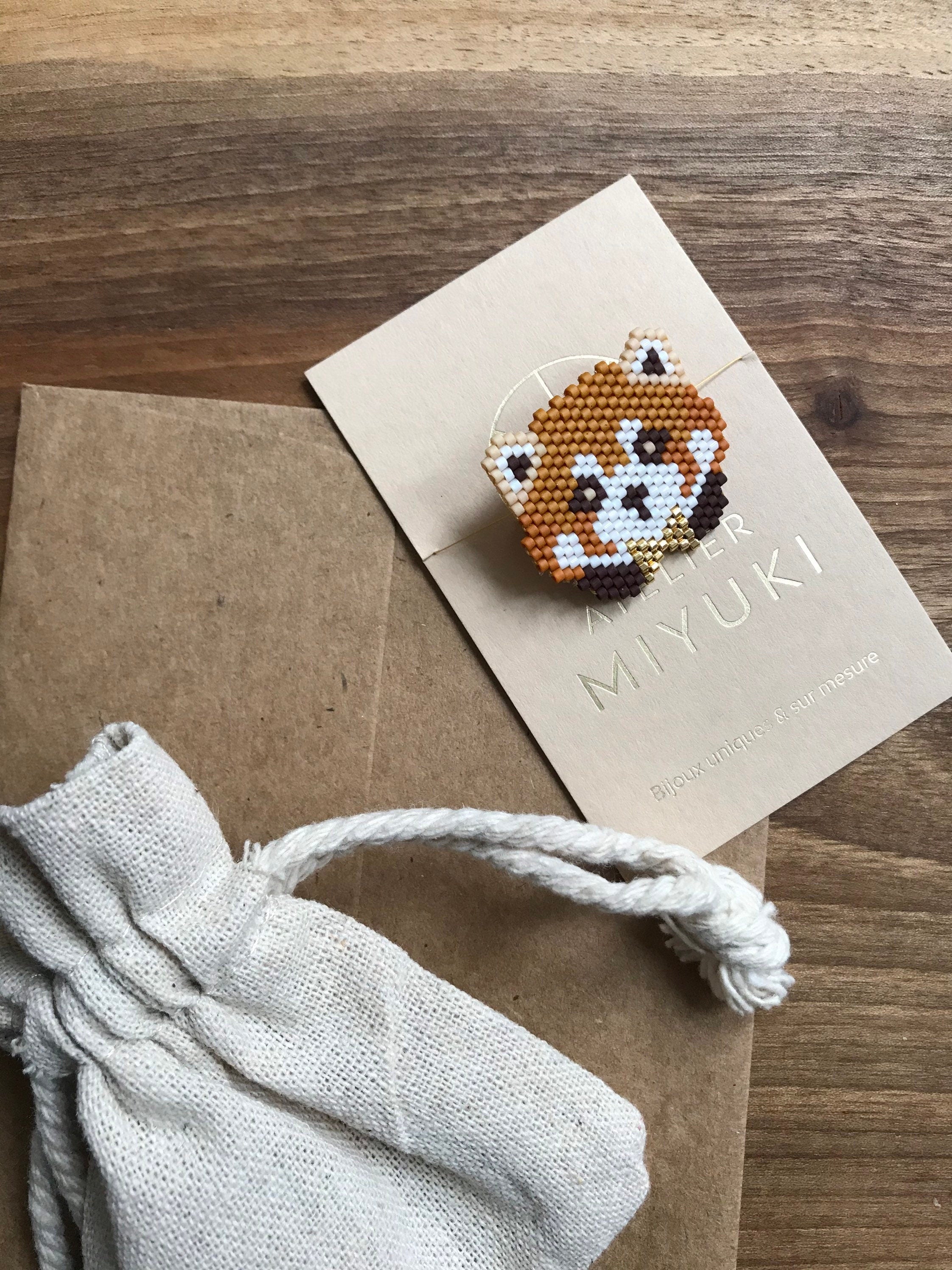 Broche Panda Roux
