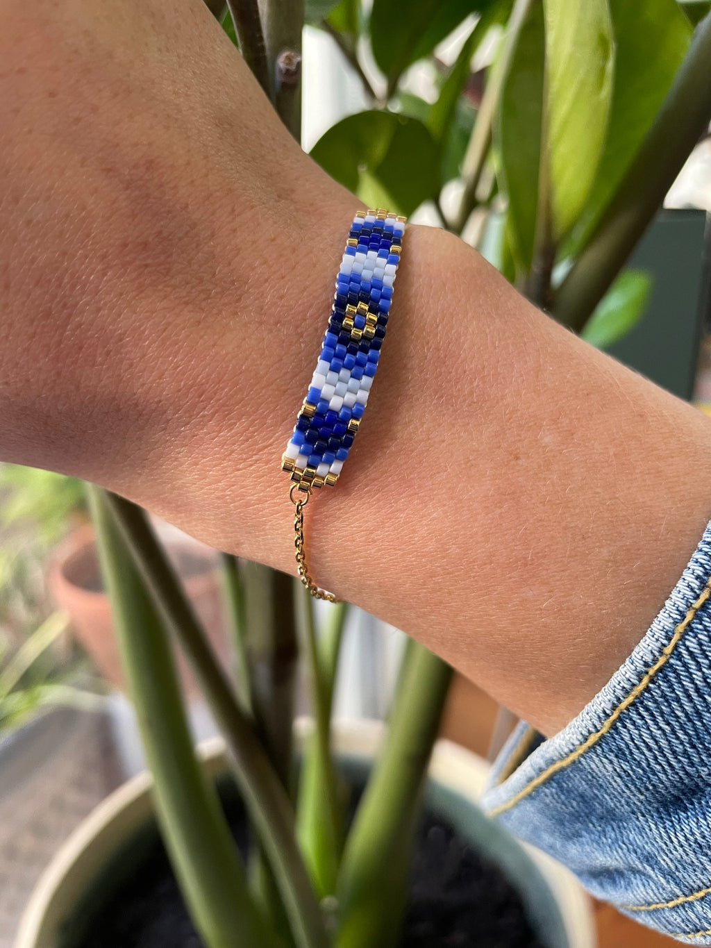 Bracelet perles Aurore doré