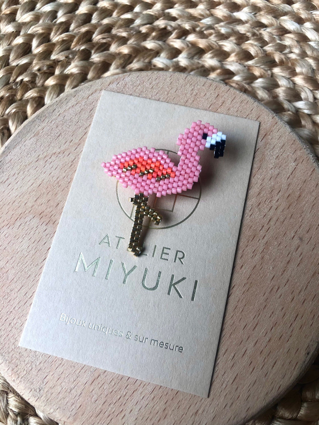 Broche Flamant Rose