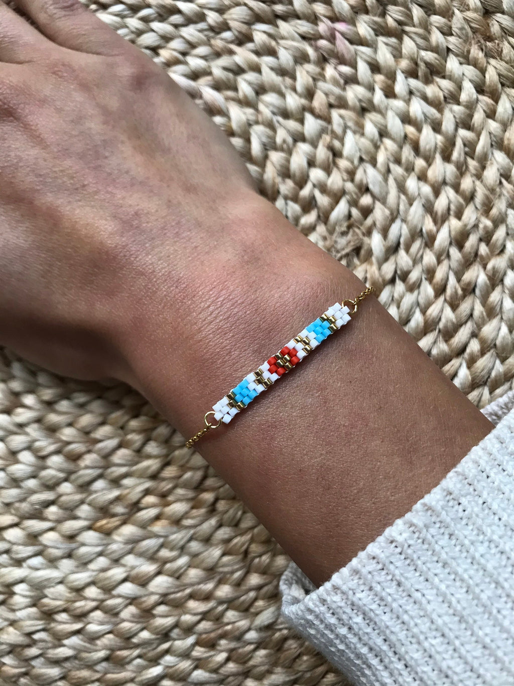 Bracelet perles Alice Doré