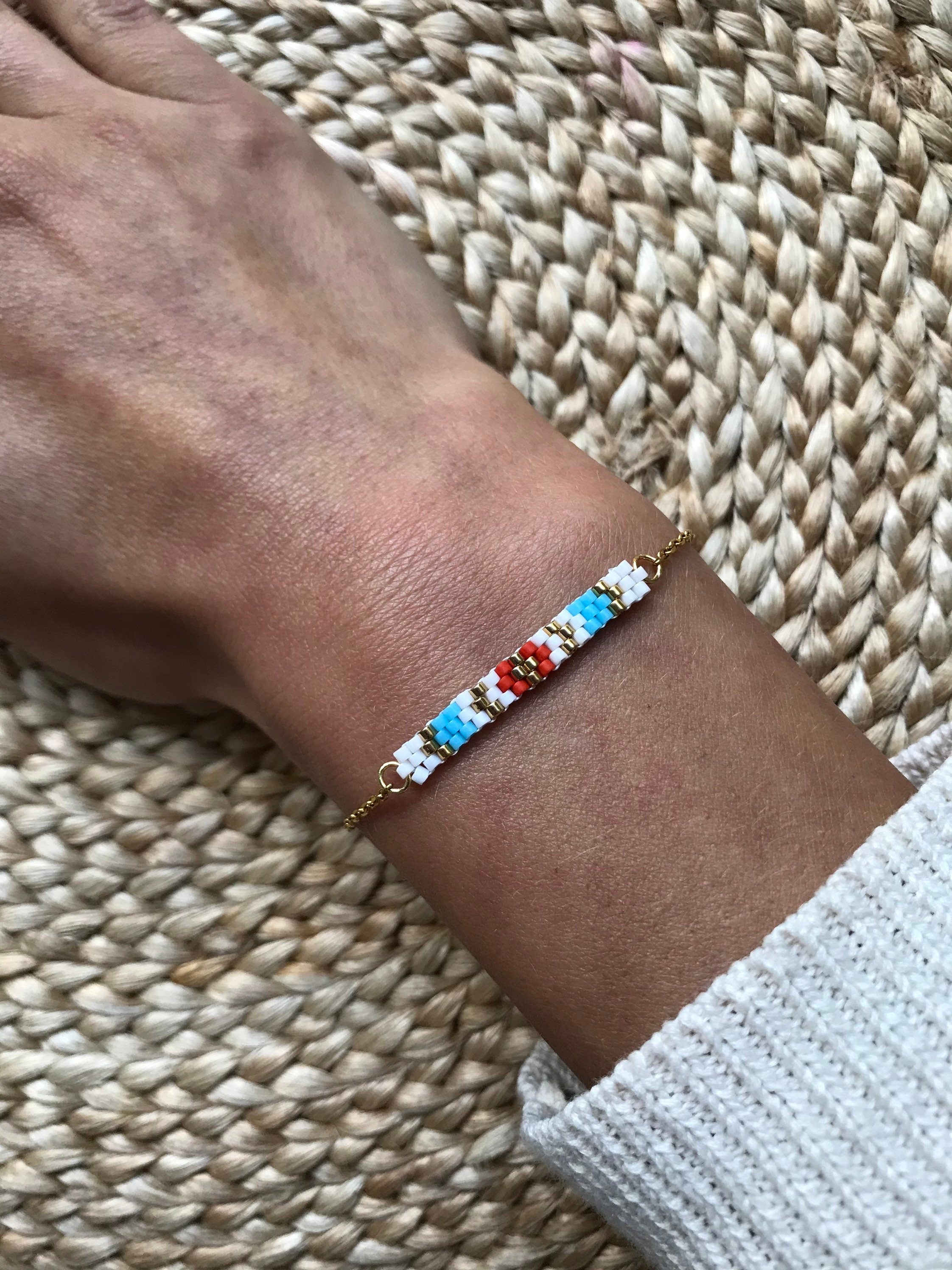 Bracelet perles Alice Doré