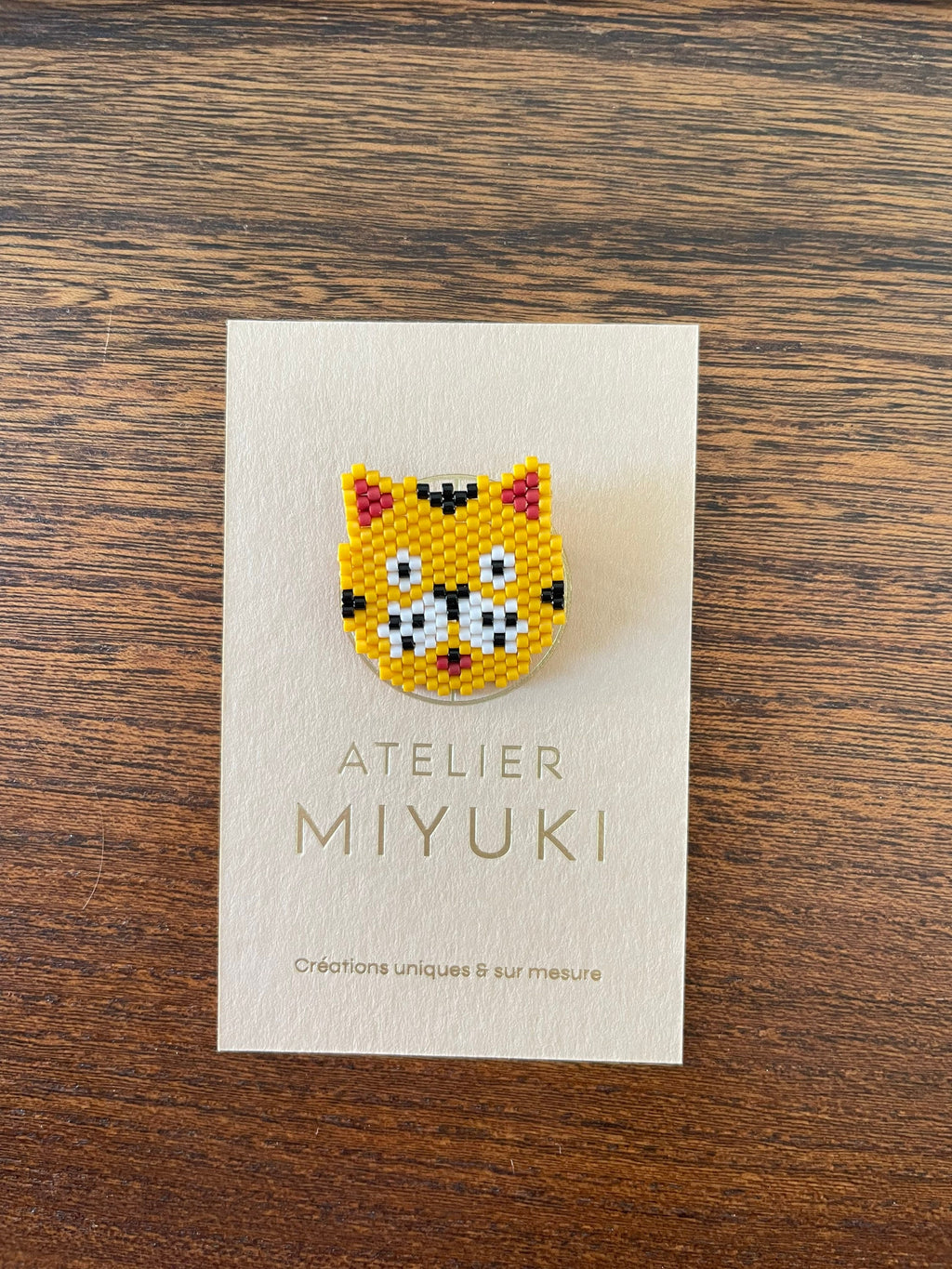 Broche chat tigre