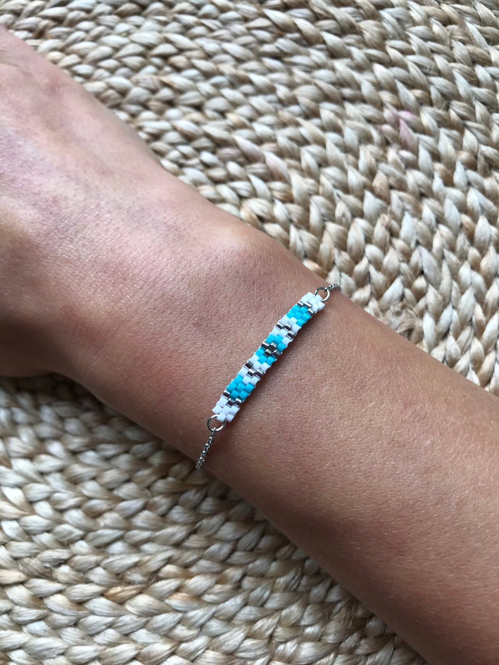 Bracelet perles Romane Argent