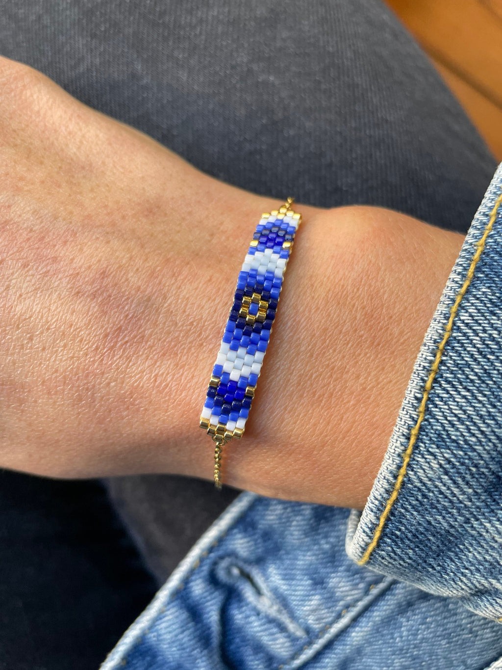 Bracelet perles Aurore doré