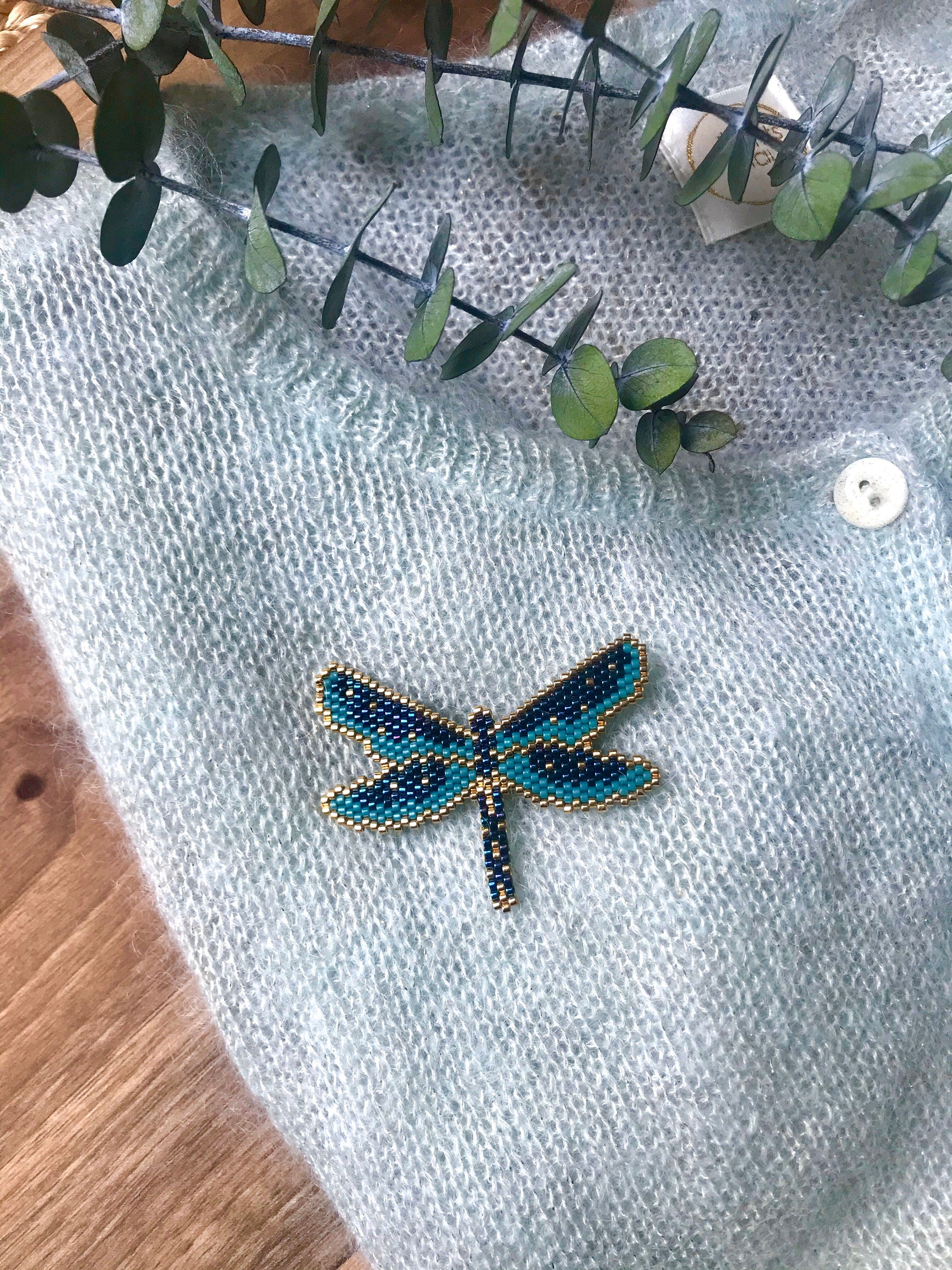 Broche Libellule bleue