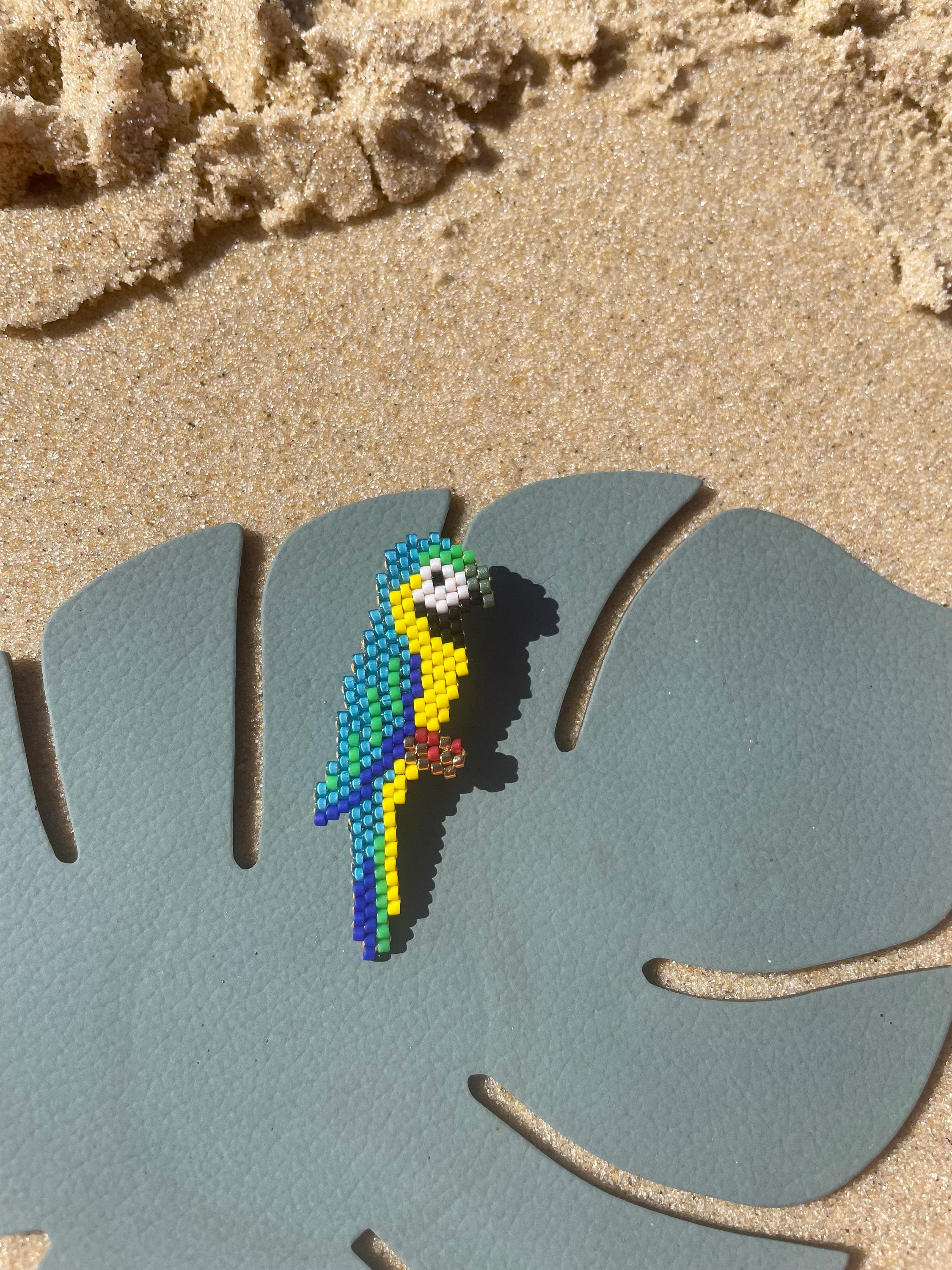 Broche Perroquet bleu