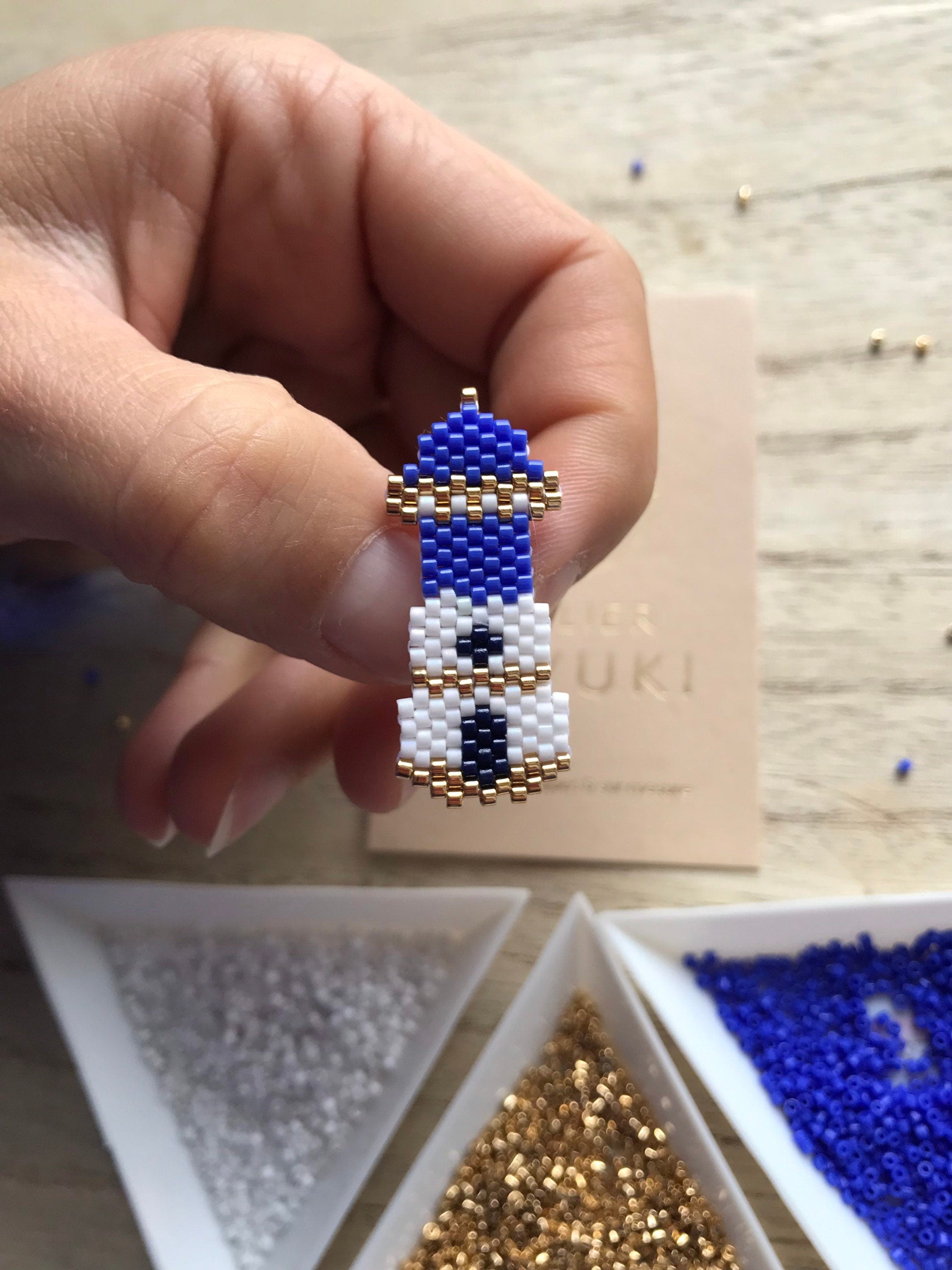 Broche Phare Bleu