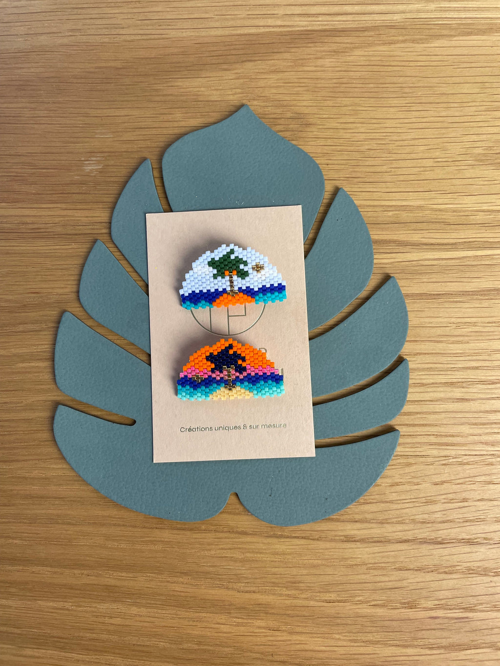 Broche Plage Tropicale jour/nuit