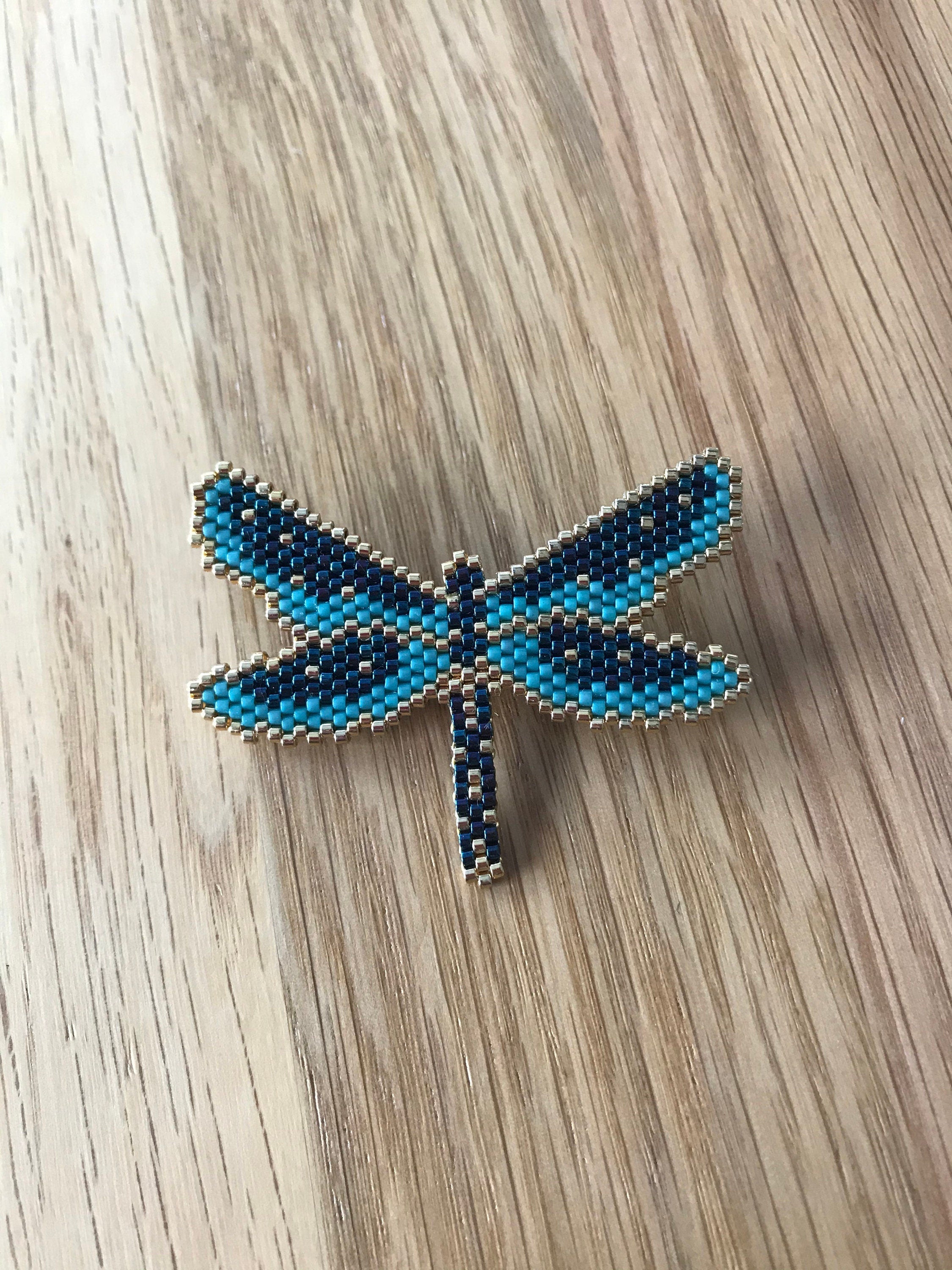 Broche Libellule bleue