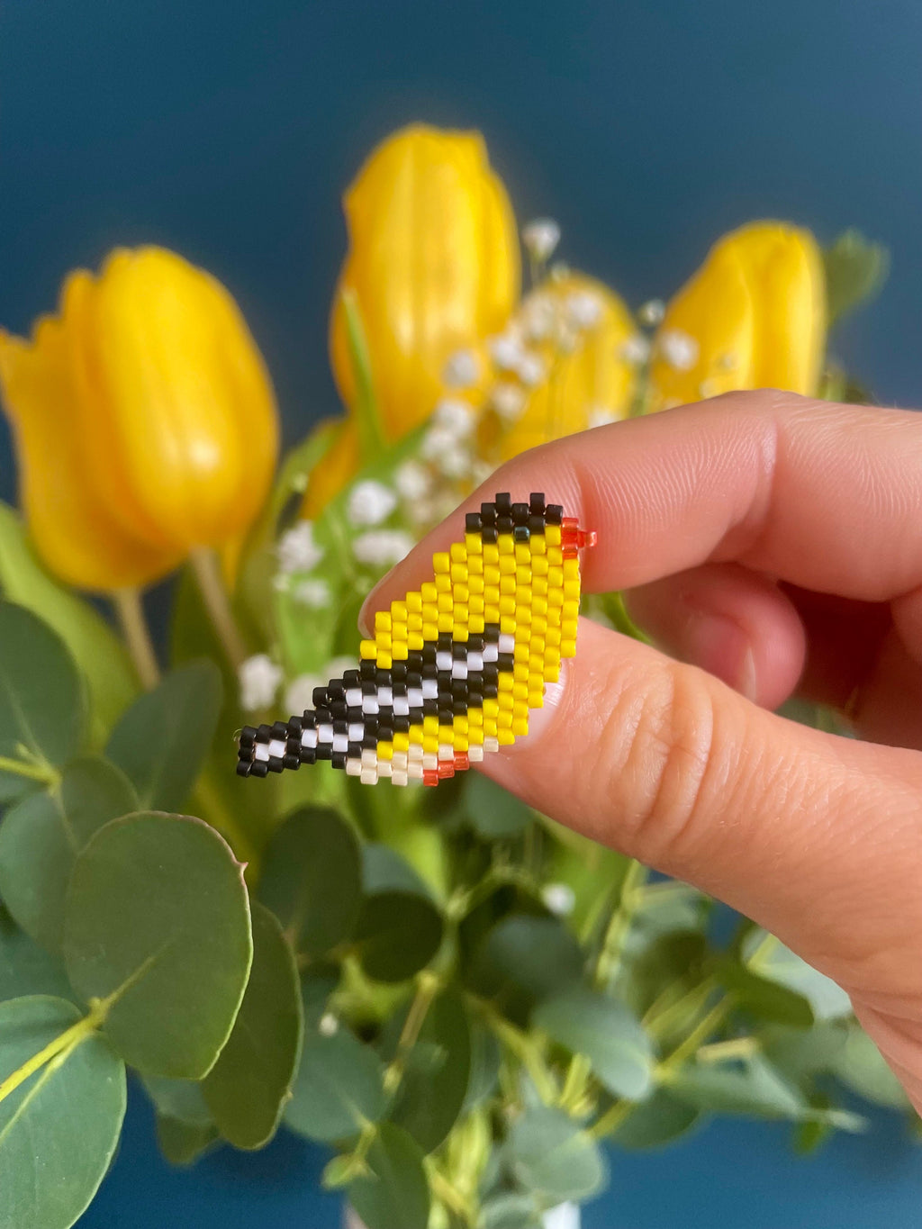Broche Chardonneret Jaune