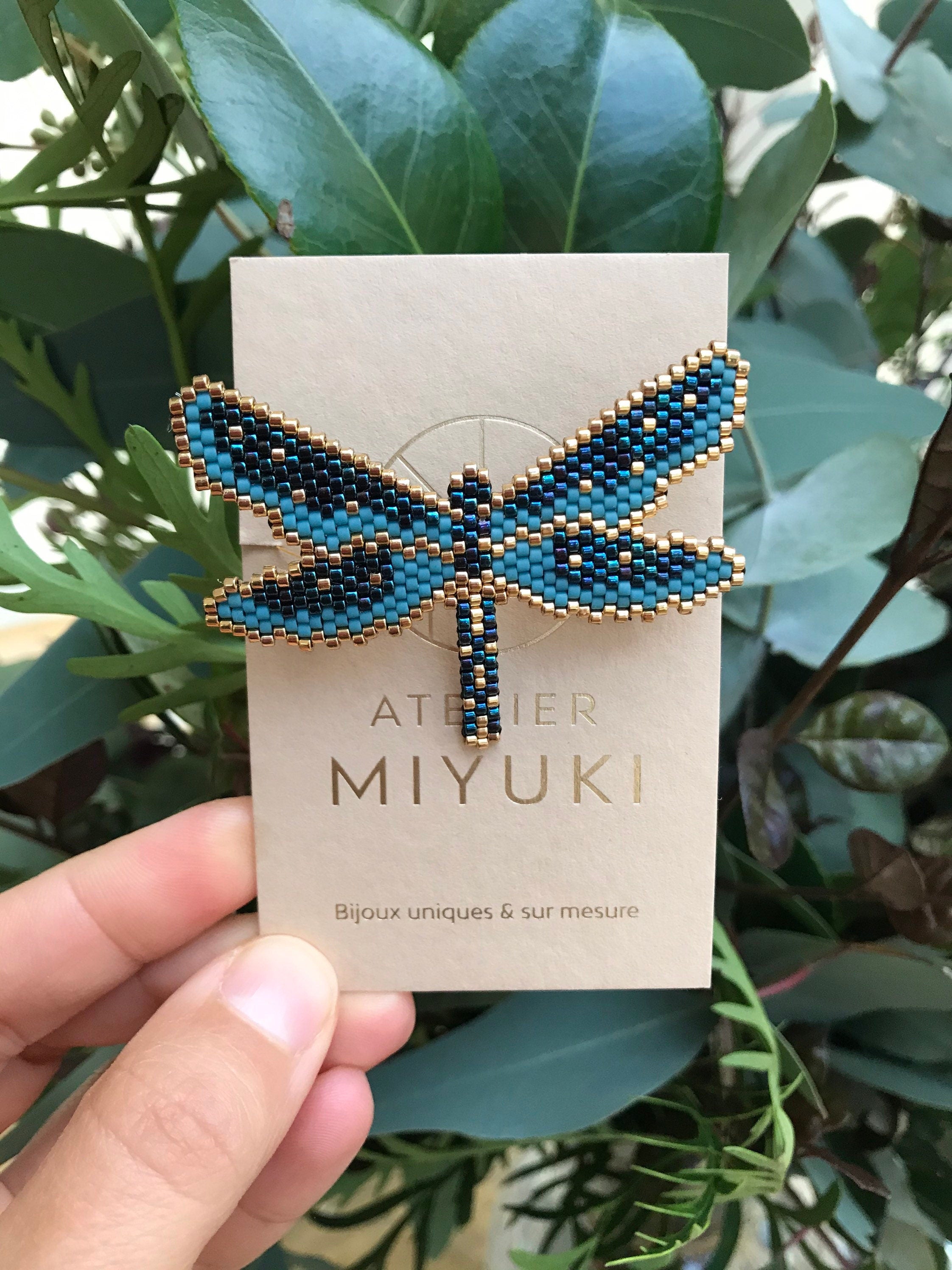 Broche Libellule bleue