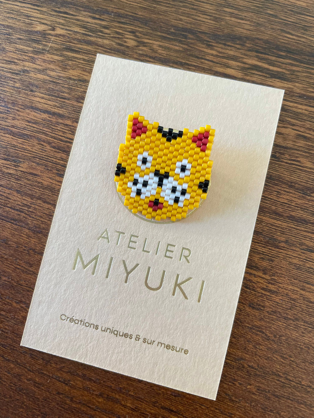 Broche chat tigre