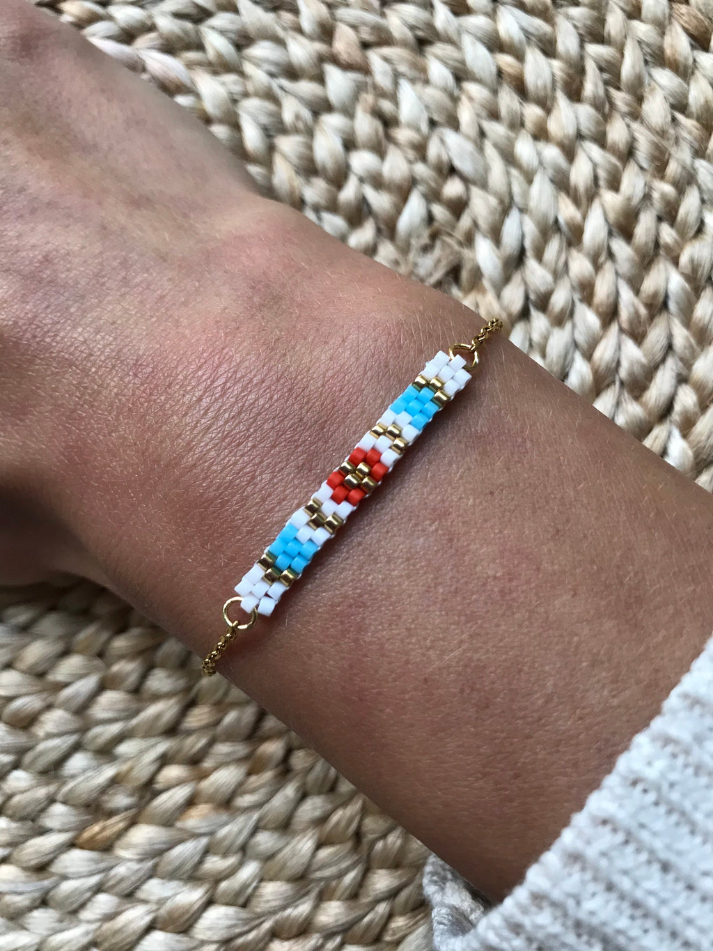 Bracelet perles Alice Doré